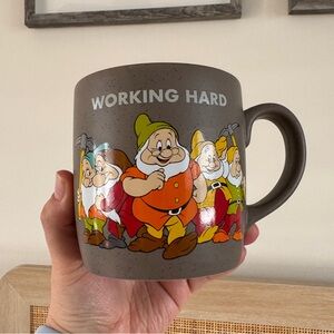 New With Tags- Disney Seven Dwarfs Mug - Gray and Orange. From Disneyland